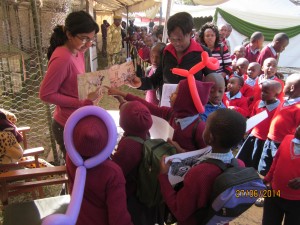 The author raises awareness on cheetah conservation at an agricultural show. Photo courtesy of the author.
