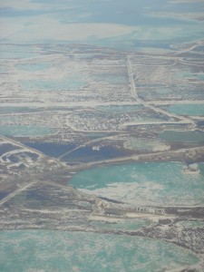 The Prudhoe Bay oil fields from the air. Photo courtesy of the author.